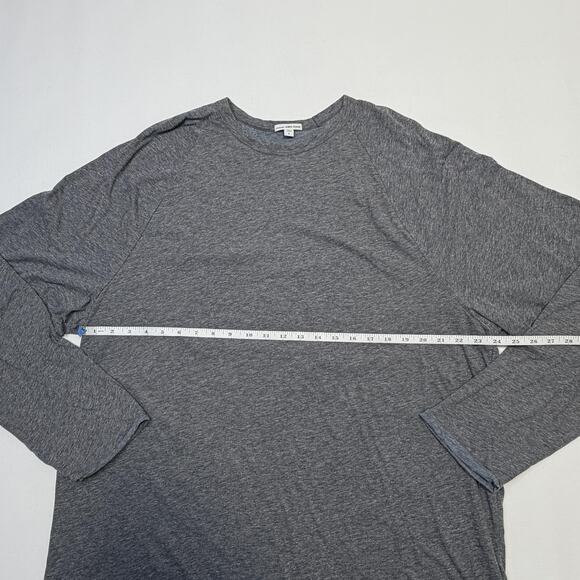 James Perse Shirt Mens XXL Heather Gray Long Sleeve Soft Crewneck Made in Japan - Picture 5 of 8